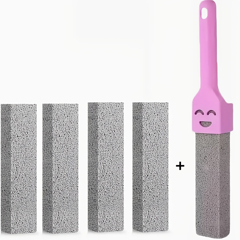 E-shop 5-teiliger Quarzstein-Toilettenbürste mit Griff – Badezimmer- für Fliesen, Waschbecken, Badewanne – Kalkentferner Eisenentferner