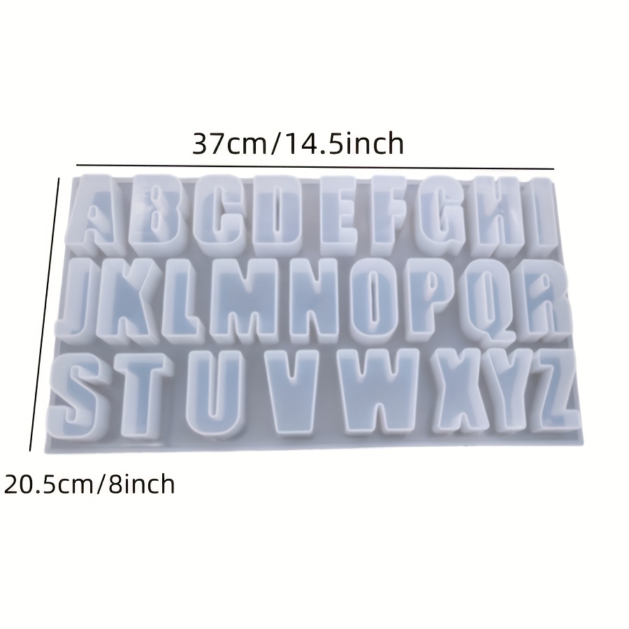 Image of Diy Resin Mold, Full Board Letter Ornament Mold, Home Decoration Table, Three-dimensional Drip Glue Gypsum Candle, Craft, Silicone Mold