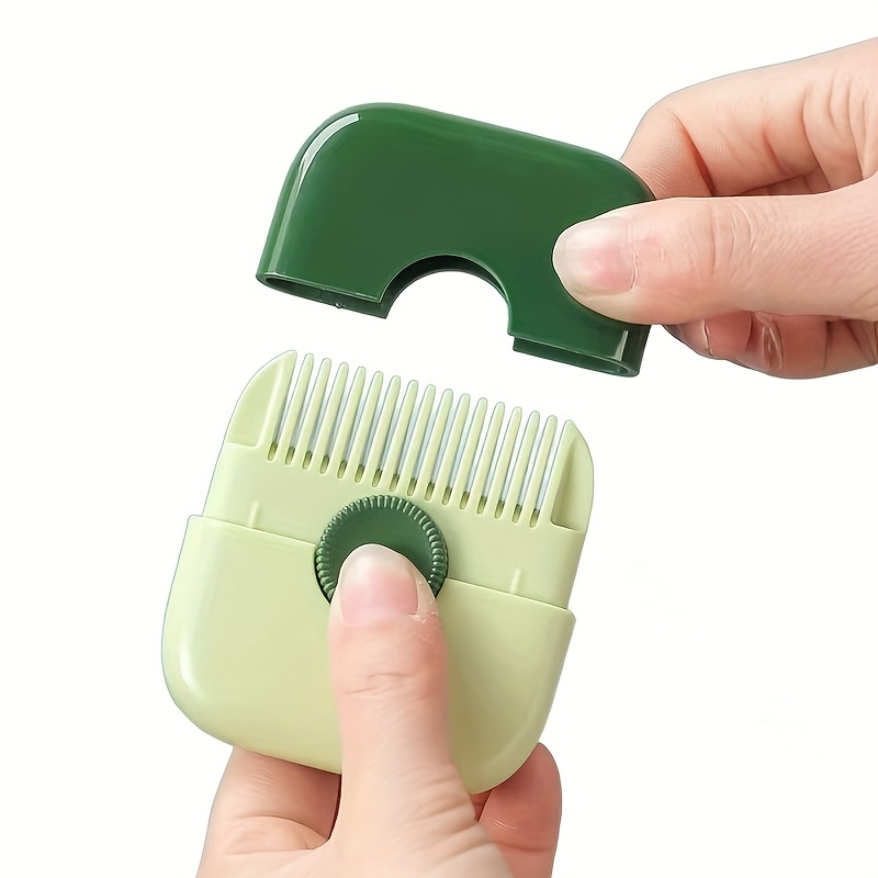 1個 両面ヘアカットコーム - 2-in-1 携帯用前髪トリマー＆ペットグ ツール、absプラスチック製多機能ヘアコーム 子供・ペット・家庭用、 ツール、スリーク デザイン、耐久性構造、細かい歯の配置 商品詳細 6