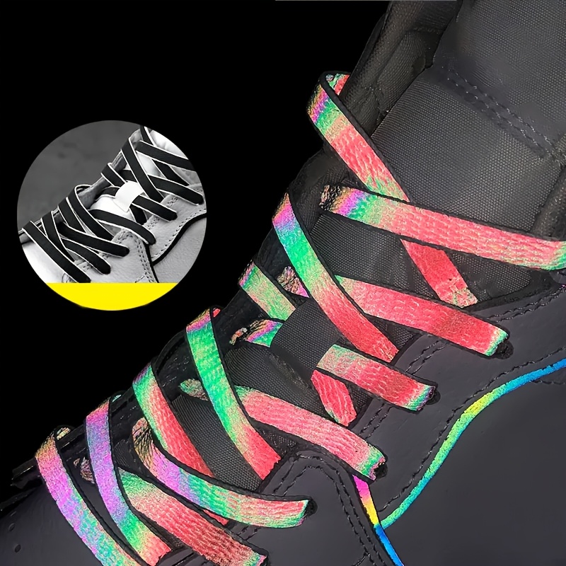 holographic reflective shoelaces dual sided Temu Saudi Arabia