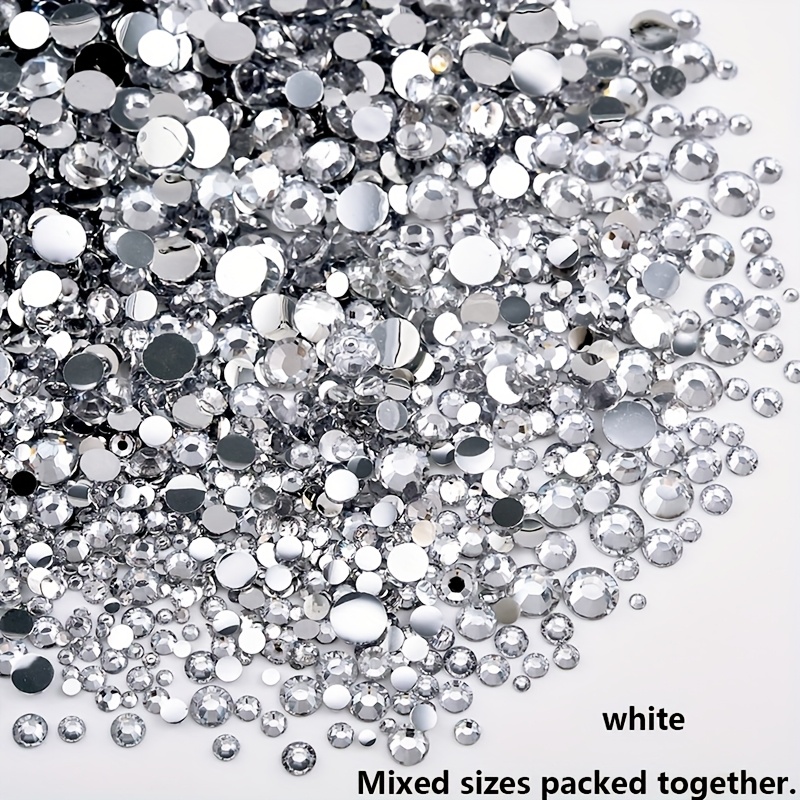 Image of 5500pcs 30g Mixed Size Flatback Rhinestones (2/3/4/5mm), Nail , Body And Face Stickers, Diy Decorations For Shoes, Boots, Cups, Phone Cases, And More
