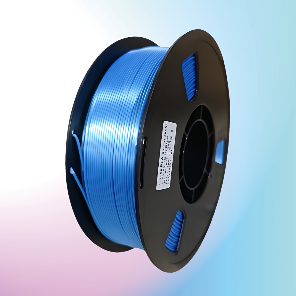 Image of 3d Printer Filament, 1kg/2.2lbs Shiny Pla Filament 1.75mm, , Great Easy To Print For 3d Printers, Dimensional Accuracy +/- 0.02mm, Blue