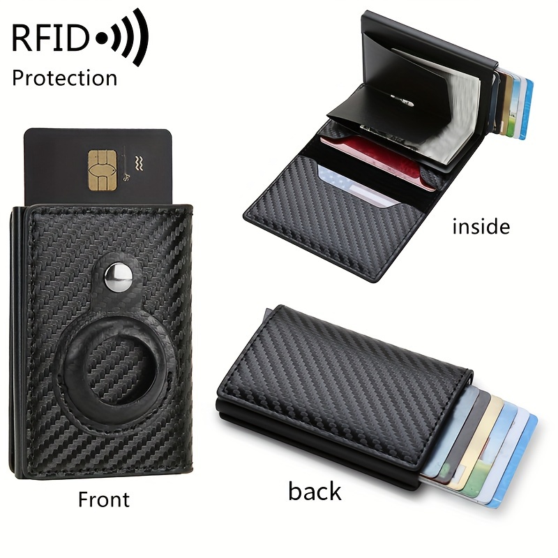 

1pc Rfid Blocking Card Holder, Automatic Pop-up Credit Card Holder, Slim Small Card Case