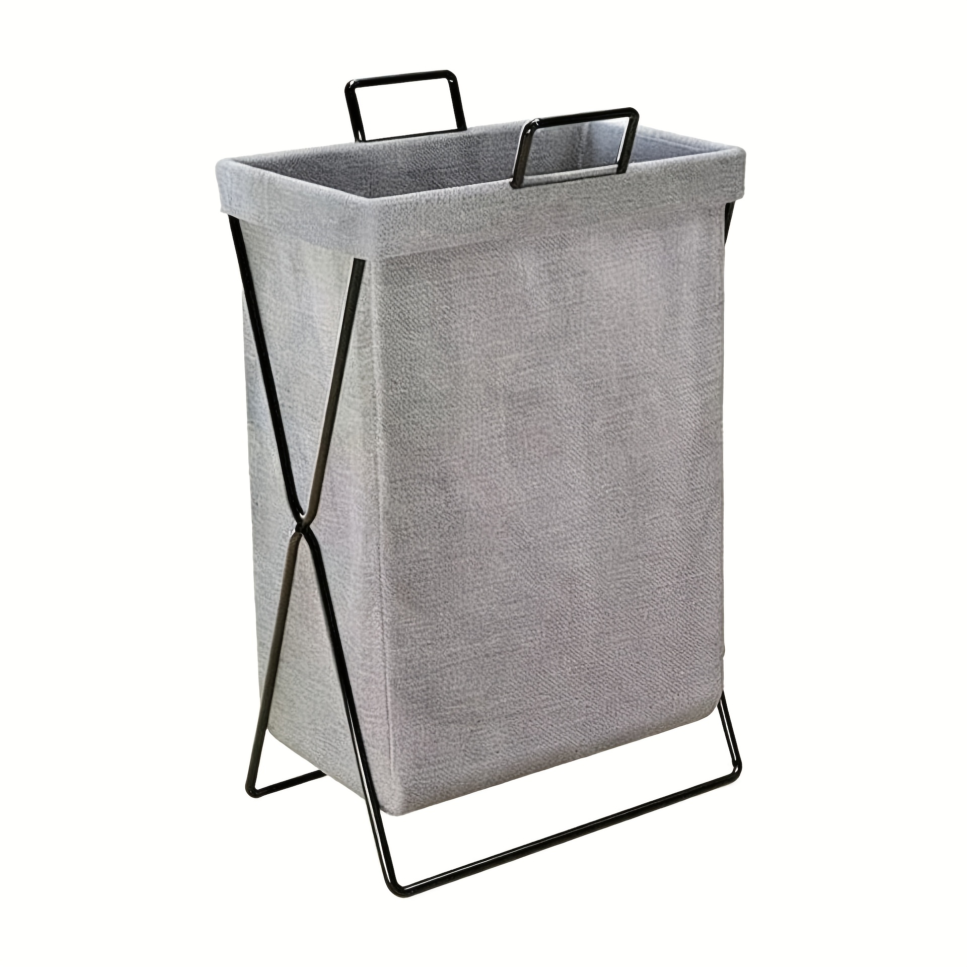 TEMU 1pc Foldable Laundry Hamper, A Fabric Storage Basket Featuring Durable Fabric With A Sturdy . Spacious Design Accommodates Dirty Clothes, And