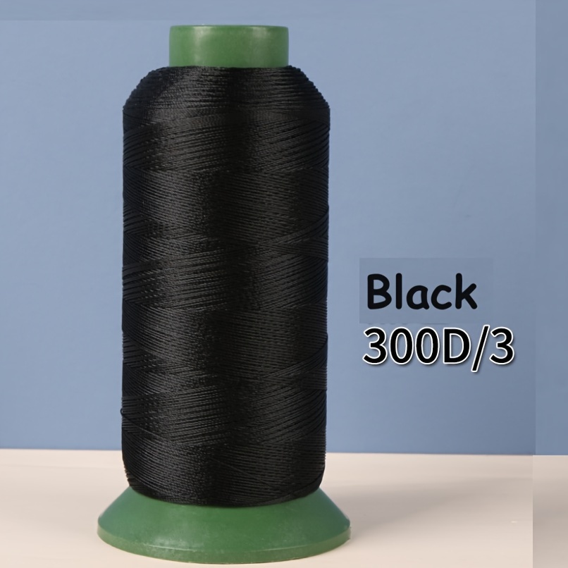 

1500 Yards Black Nylon Sewing Thread - 300d/3 High-strength For Sofa, Curtains & Denim Crafts Fabric For Sewing Fabric For Quilting
