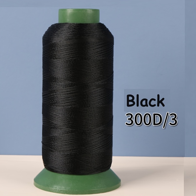 

Fil en nylon noir de 1500 yards 300D/3, fil à coudre % nylon haute résistance pour canapé, rideaux et artisanat en denim