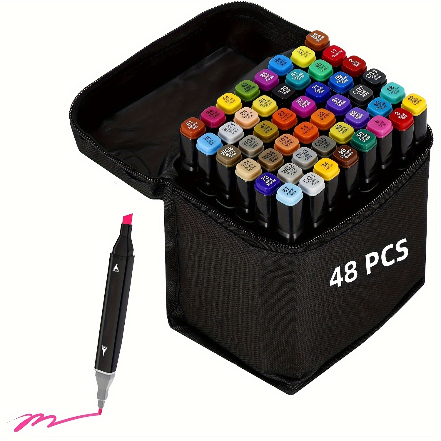 

Markers, 48 Tip Art Markers Set For Adult , Sketching Drawing Markers, Markers