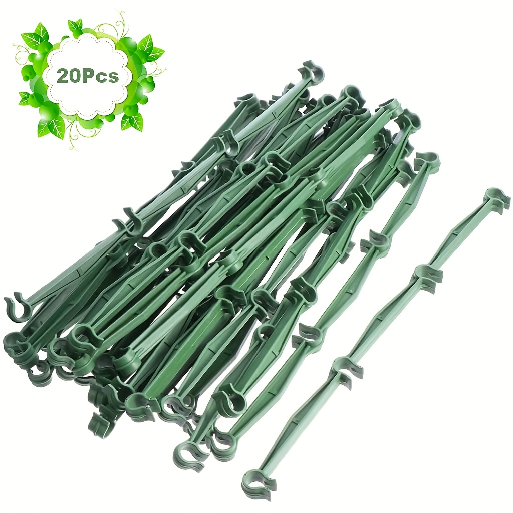 Image of 20pcs Plant Stake For Tomato Cage, Expandable 12 Inch Plant Support Trellis Connector, Plastic Plant Stake Connectors Rod For Outdoor/indoor Garden 11mm Plant Stake Stand