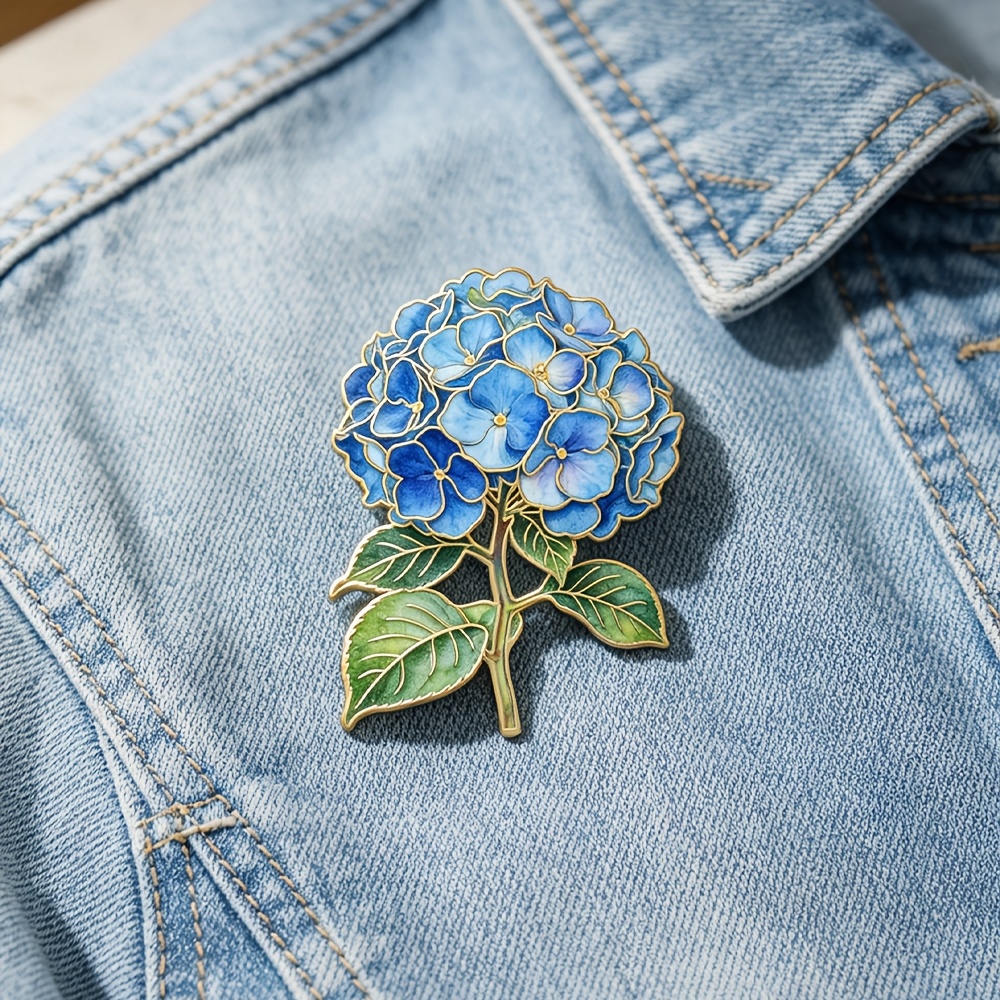 hydrangea enamel brooch pin fashion decorative brooches ornaments lapel bag badges jewelry gifts mothers day gifts