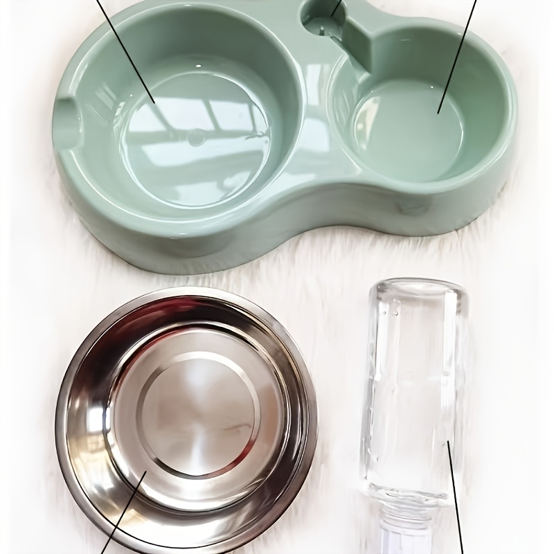 Versatile Bowl for Cats And Dogs - Self-Refilling Water And Food Station with a Non-Skid Base, Sturdy PP Material, Easy to Clean, Compact Pet Feeding Setup for Cats And Small Dogs, Stylish Pet Item, No Need for Batteries Or Electricity