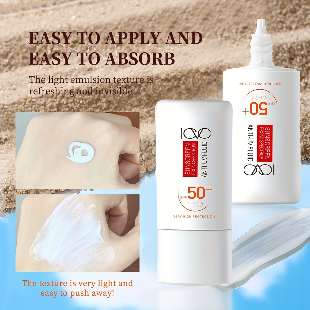 Sunscreen SPF50 with High Protection Factor, Waterproof And Non-Greasy, Shields Against Rays, Suitable for All Skin Types.
