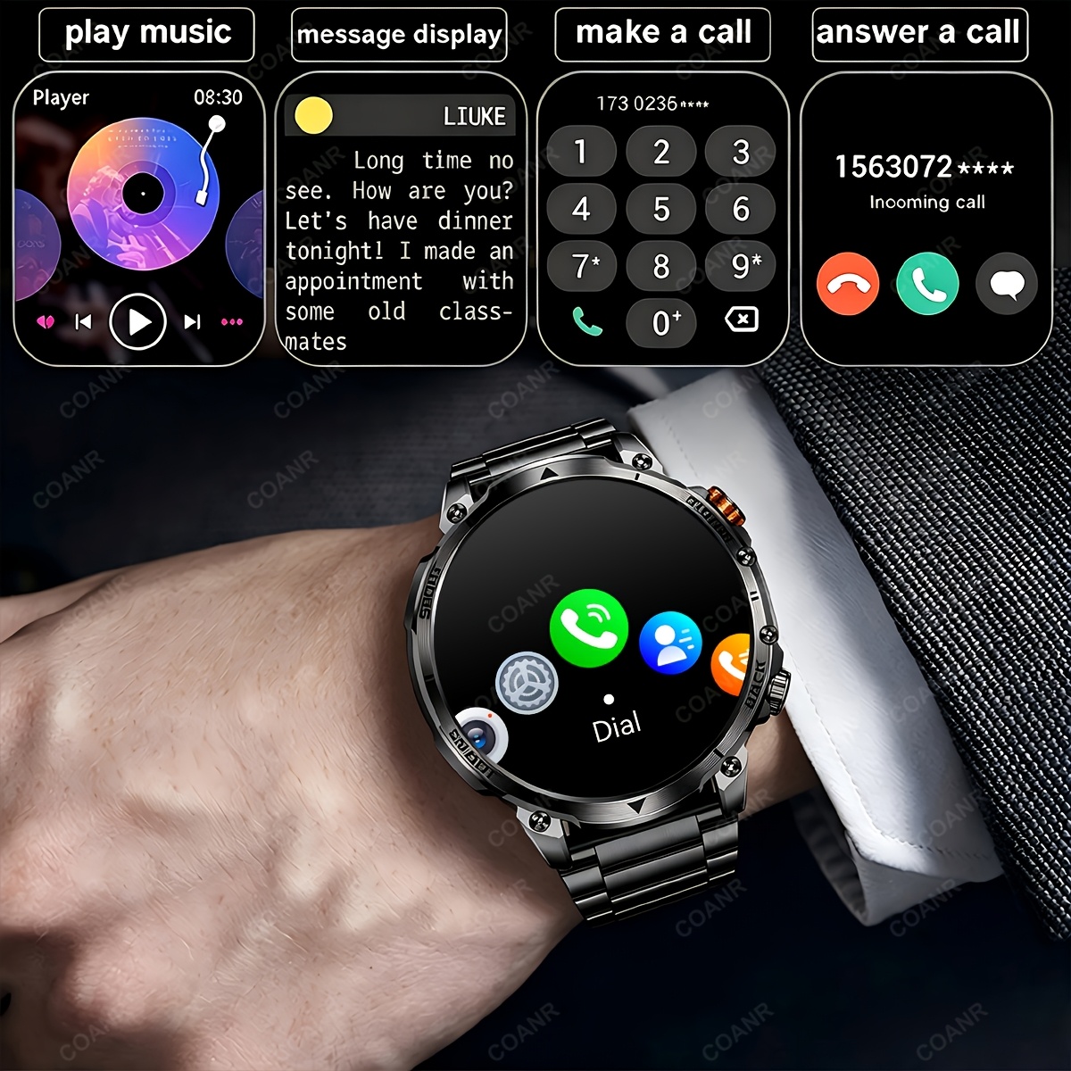 Smartwatch with IP68 Waterproof and Fitness Tracking