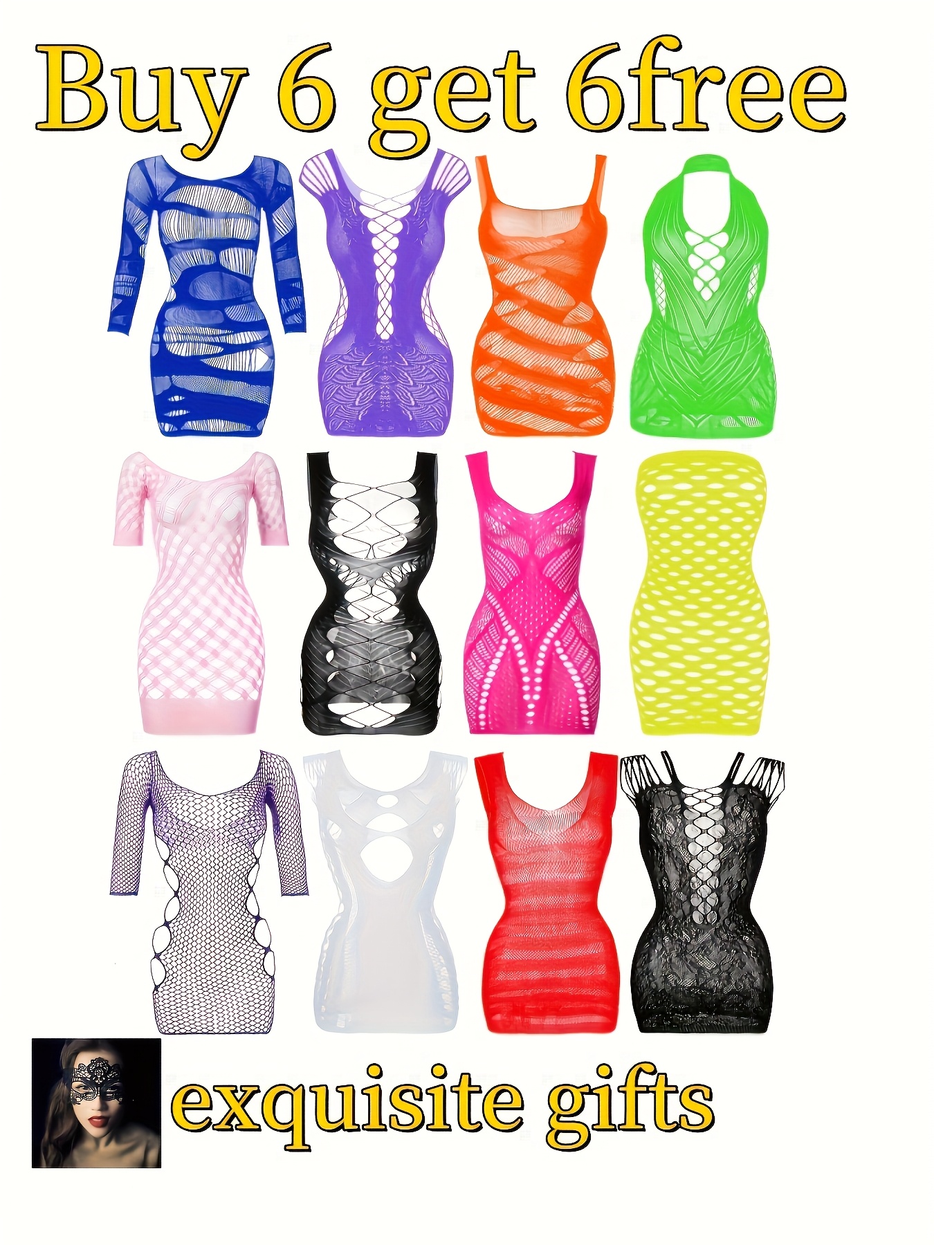 buy 6 get 6 free lace shirt adult sexy lingerie romantic night christmas valentines day gift mixed colors polyamide and elastane blend suitable for adult women sexy lingerie sleepwear