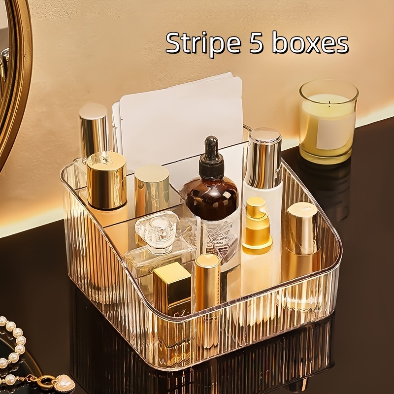 

Clear Plastic Cosmetics Organizer: Large Capacity, Independent Storage For Makeup, Brushes, Products