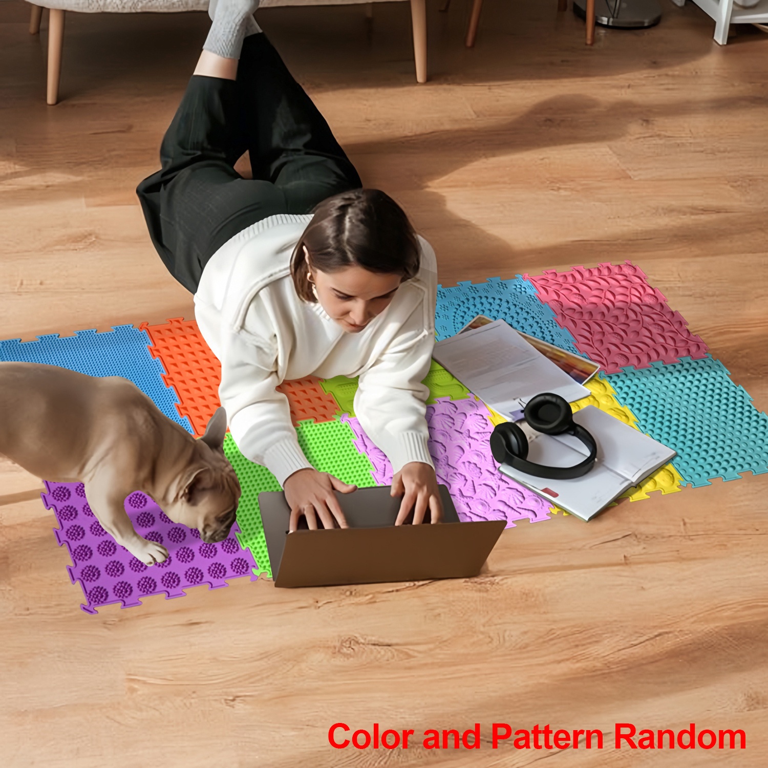 8pcs Interlocking Pilates Floor Mats for Home Fitness