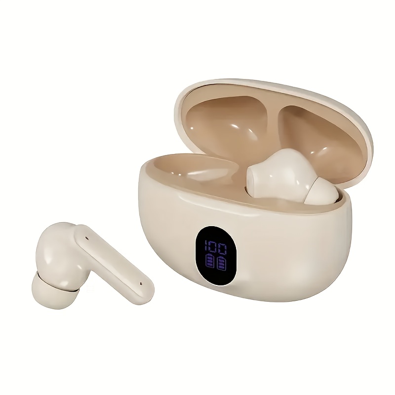 JZ-889 Portable Wireless In-Ear Sleep Headphones, LED Display Charging Case, Monitor Battery Level in Real-Time, Long Battery Life, Low Latency, Clear HIFI Stereo Calls, Suitable for Daily Use, Commuting, Studying, Sleeping, And Exercising.