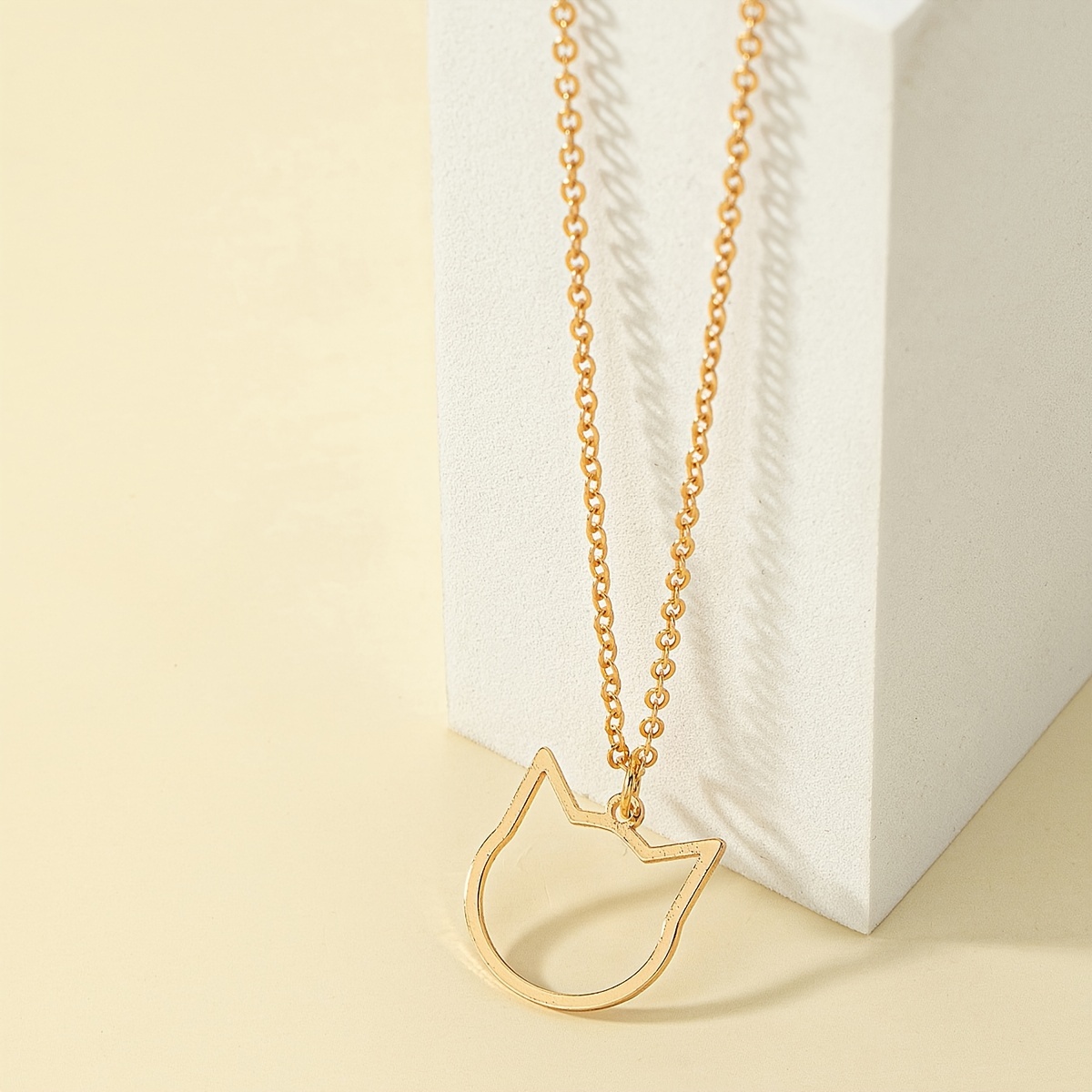 Minimalist Cat Pendant Necklace for Women