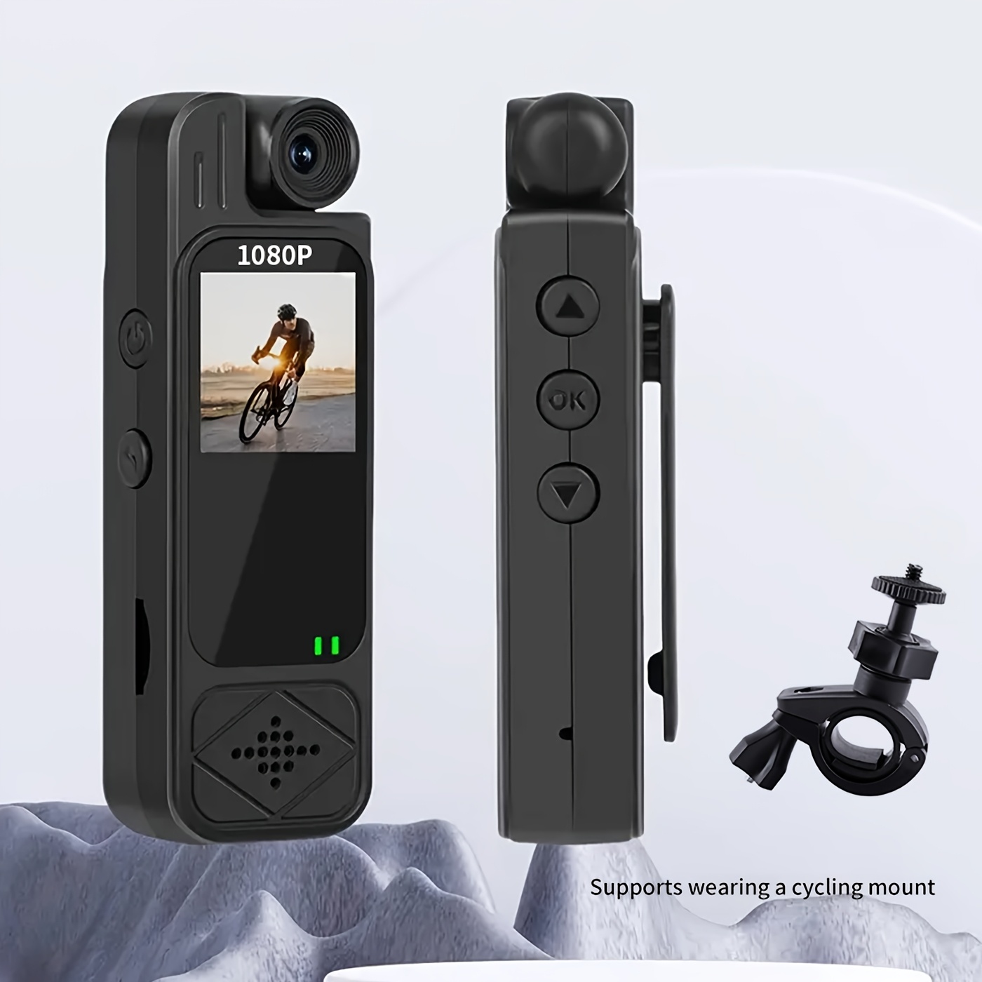 TEMU Smart Recorder - 1080p Hd Body Camera, 180-degree Rotatable Lens, Camcorder, Usb Charging, Perfect Gift For Holidays & Birthdays