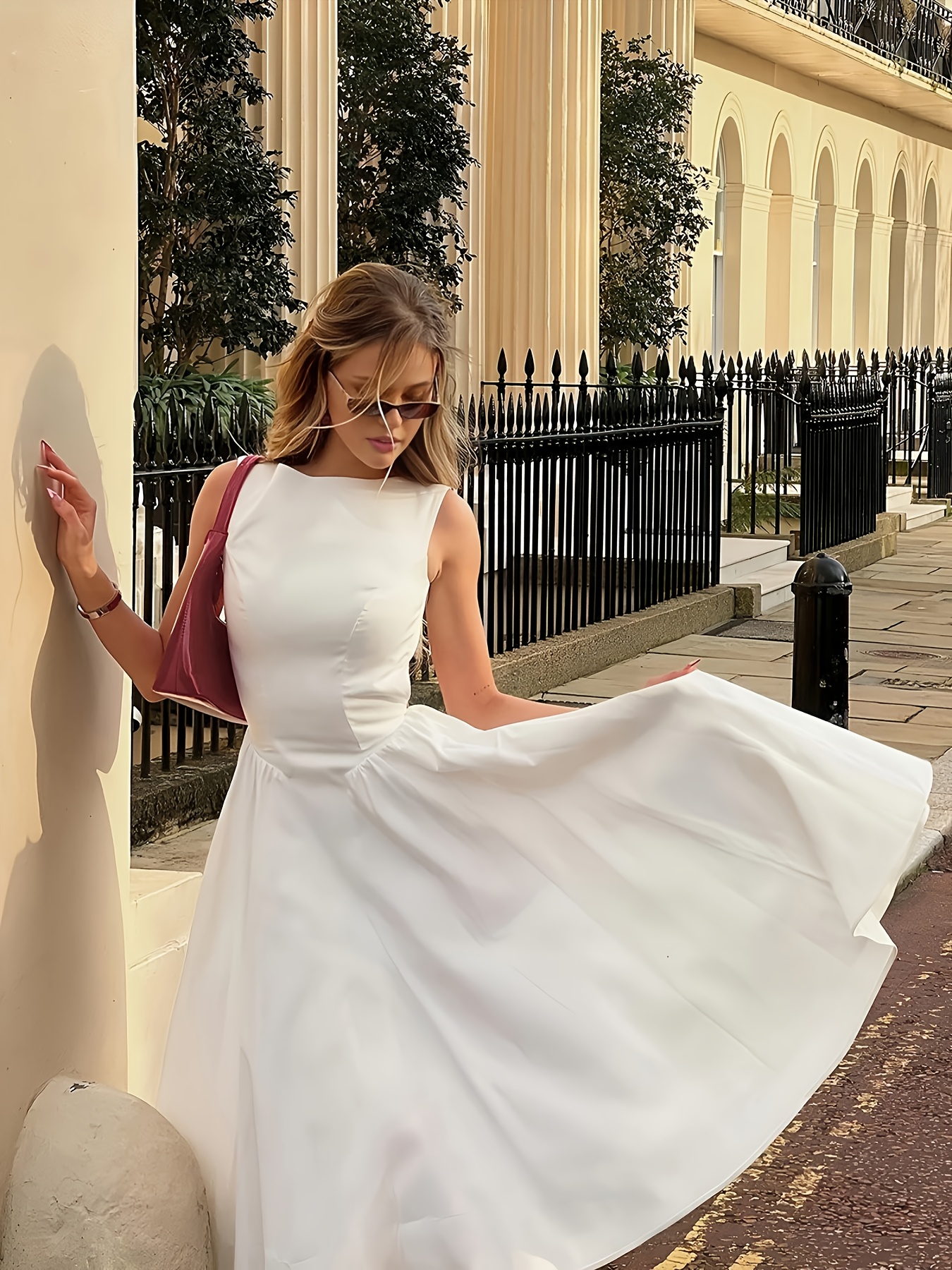 hollow backless midi dress women's clothing - Temu Hungary