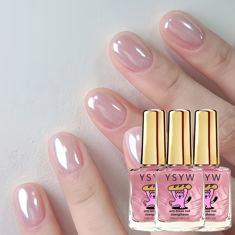 Image of 3pcs Nail Strengthener, Natural Drying, Quick-drying, Ice-feeling Cooling, Easy To Apply, Long-lasting Gloss. Suitable For Or Soft Nails. Women's Cosmetics . Mother's Day Gift. Bulk Purchase