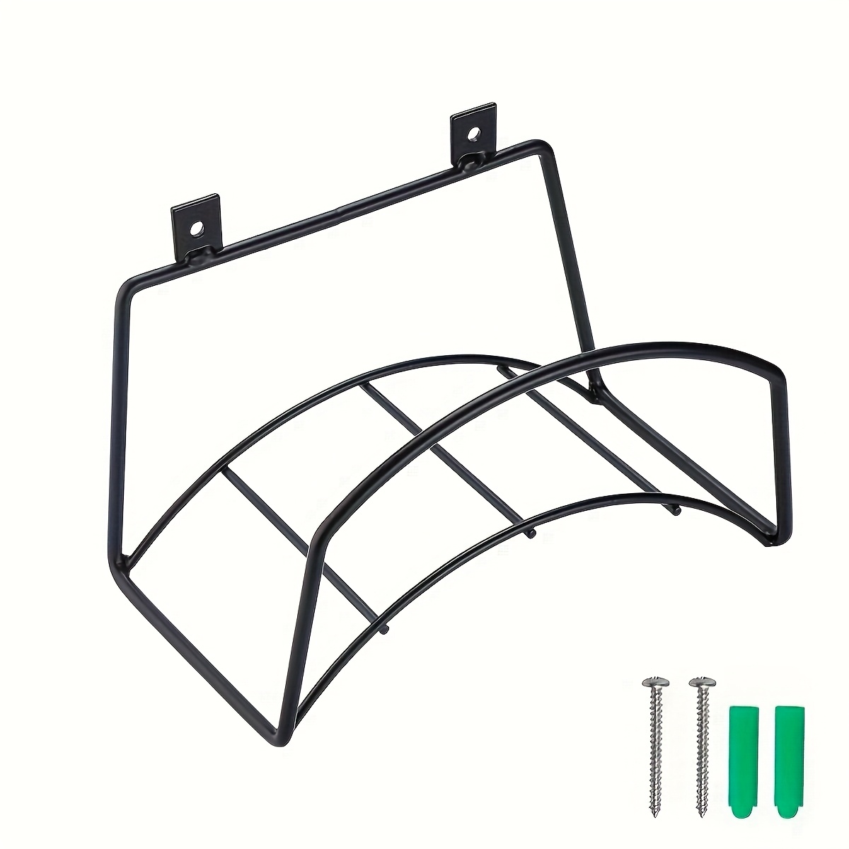 TEMU 1pc, Wall-mounted Garden Hose Holder, Detachable Wrought Iron Hose Rack, Garden Wall Hose Storage Rack, Heavy-duty Garden Hose Support For