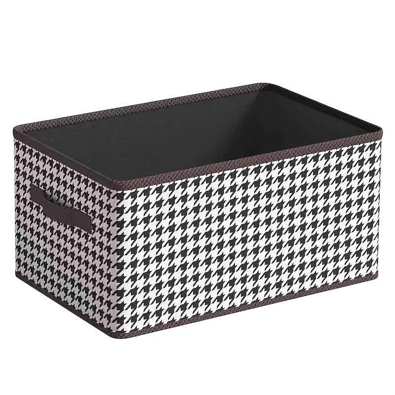 TEMU 2pcs Set(storage Box+ Pp Board) Foldable Fabric Storage Box With Handle, Made Of Durable Non-woven Fabric, Suitable For Wardrobes, Bedrooms,