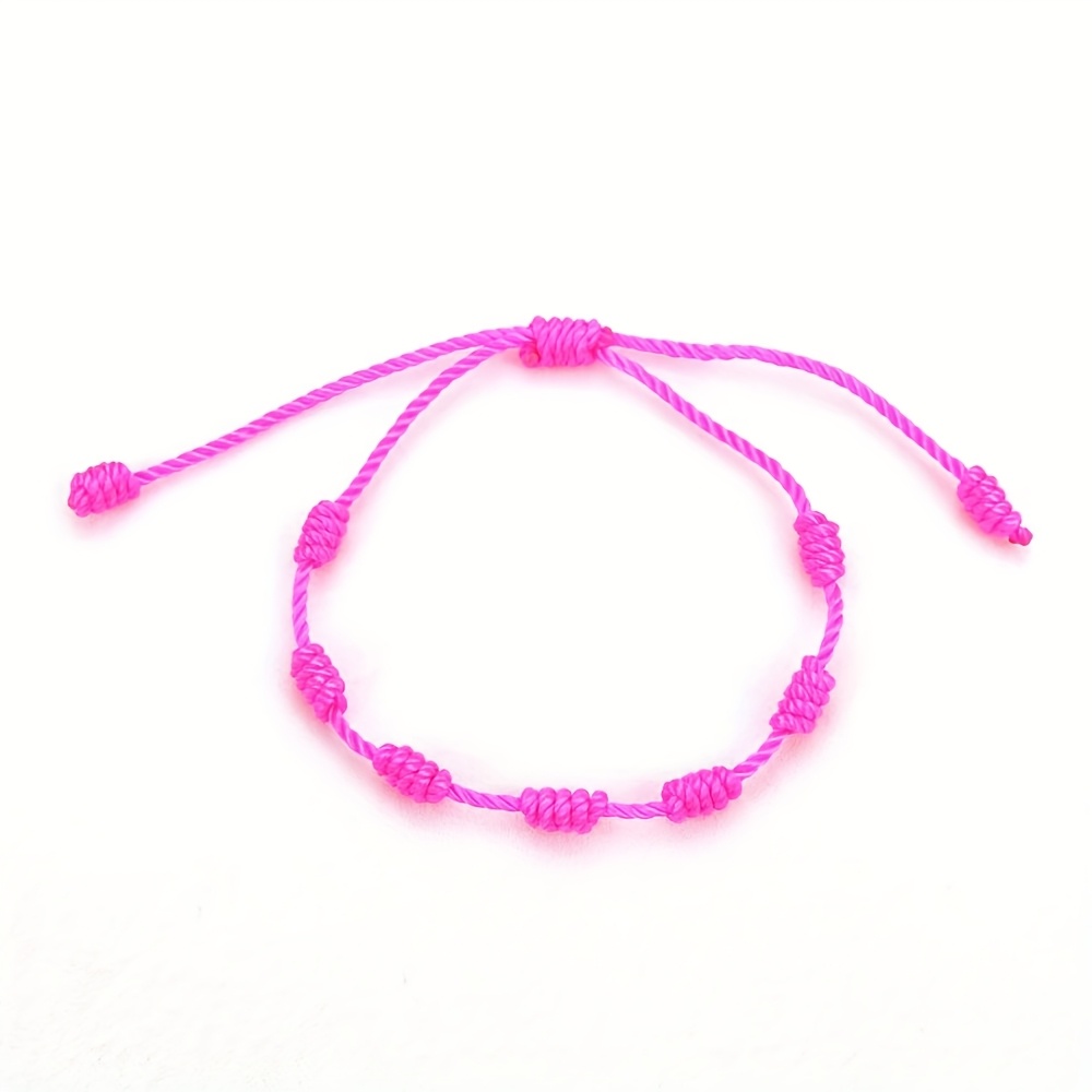 Adjustable Seven Knot Bracelet - Unisex - 10 Colors