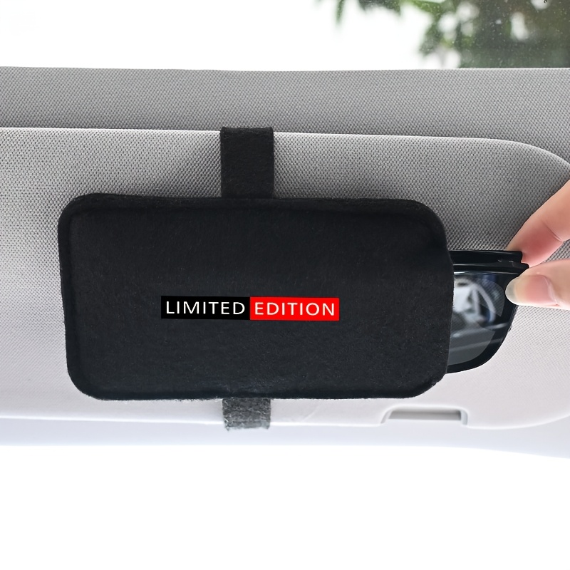 TEMU Car Felt Glasses Bag, Edition Glasses And Fashion Glasses Car Storage, Multiple Styles, Multifunctional And , Car Interior Sun Visor Accessory,