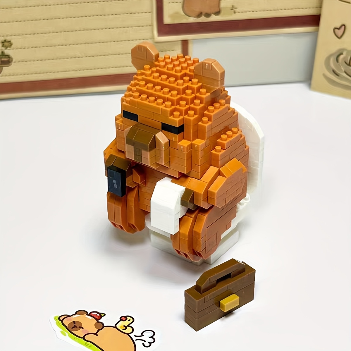 FCXVXCL Blocchi da Costruzione Capybara, 1606 Pezzi Mini Mattoncini da Costruzione Capybara, Capybara Set di Mattoncini da Costruzione, Decorazione della Casa, Regali Divertenti per Ragazzi e Ragazze