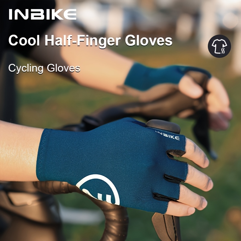 INBIKE Cycling Gloves Half Finger Sport Fitness MTB Bike Gloves Men Women Riding Thickened Palm Pad Bicycle Cycling Acce