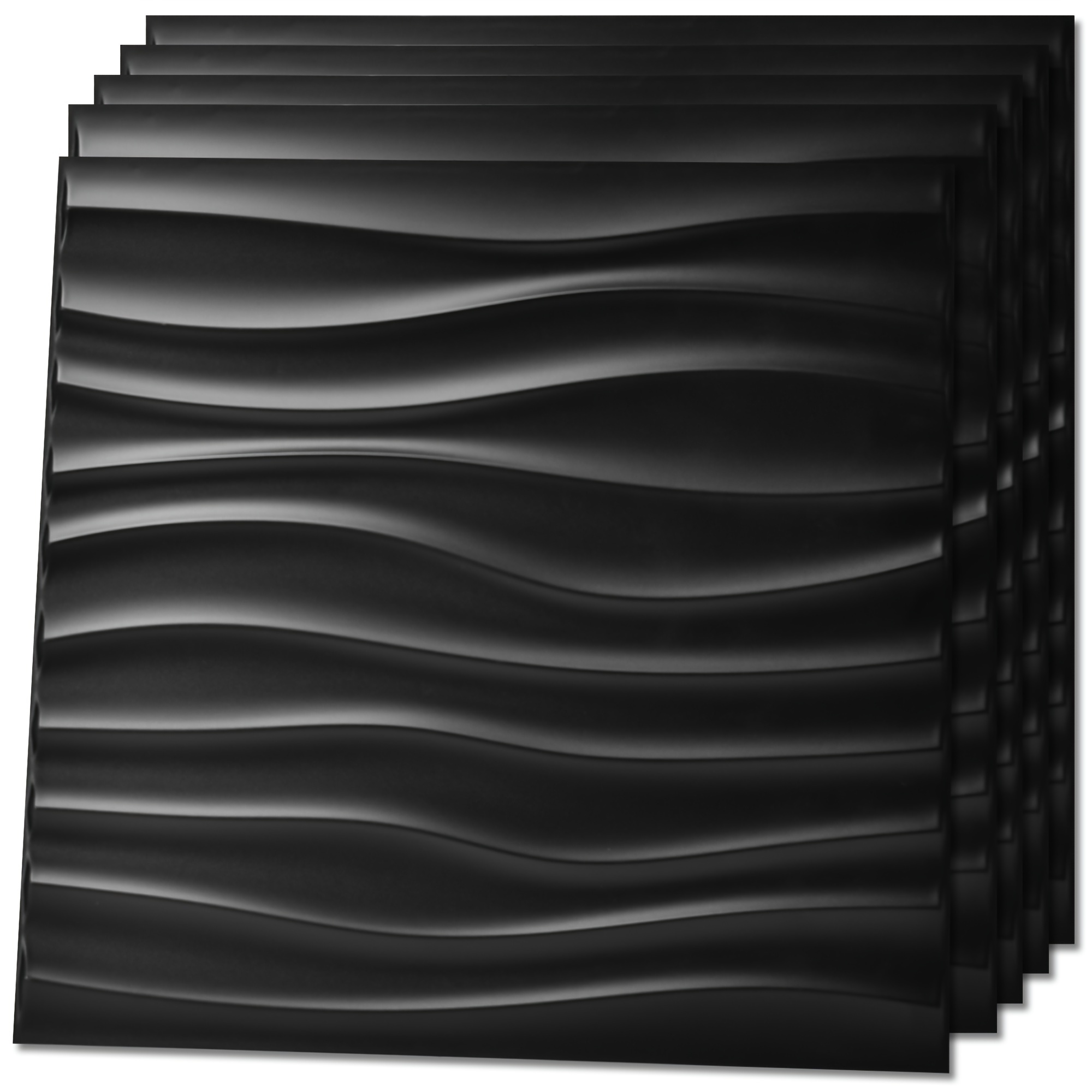 

Art3d 12-pack 19.7 In. X 19.7 In. 3d Wall Panel In Black, 32 /case