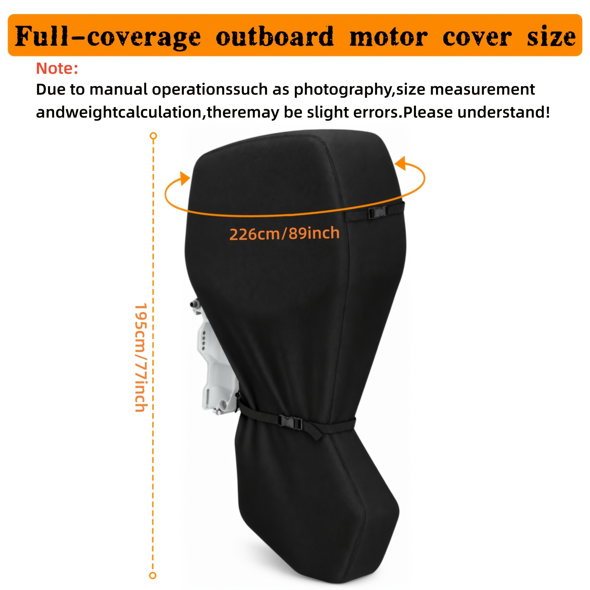 TEMU Completa para Motor de Xlin Tonxue; para Motor de ; Universal Adecuada para Motores Marinos de 6-225 HP; Fabricada con Tela Oxford 420D;