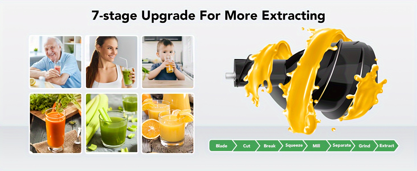  juicer machines cold press juicer with 83mm large feed chute masticating juicer machines for vegetable and fruit easy to brush bpa free masticating juicer black details 4