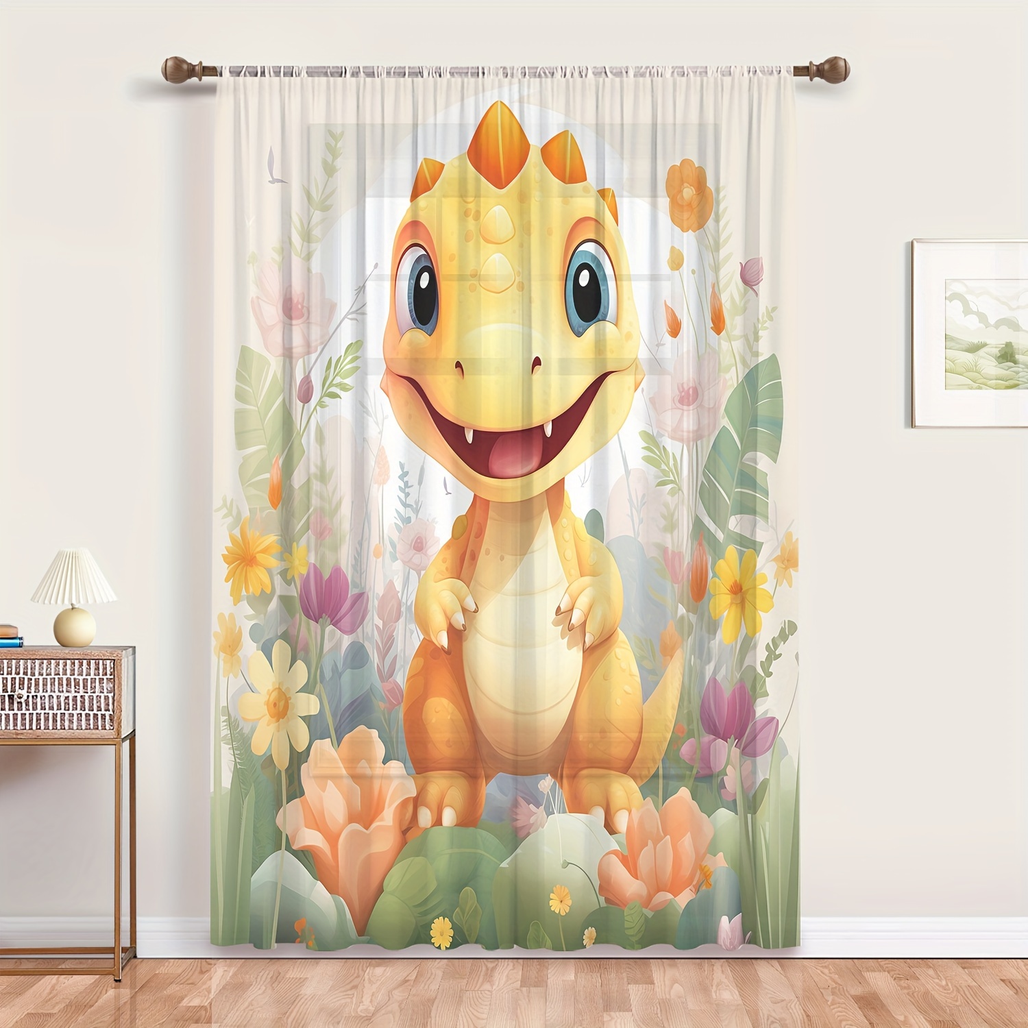 Ancient Jungle Dinosaur Printed Shower Curtain Waterproof - Temu Canada