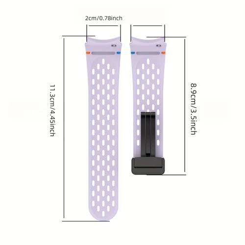 compatível com pulseira de carro samsung watch7, pulseira de silicone fe para modelos de relógio 4, 5 e 6 com design de orifício