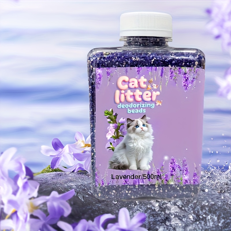 500 Ml/17.64 Oz Ultra-large Capacity Cat Litter Deodorant Beads - Multicolor Long-, Safe And Nontoxic For Pets, 5 Times The Capacity Of Conventional Deodorant, Special Deodorant For Cat Litter