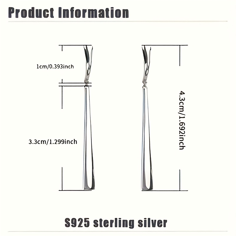 1 pair of elegant and   925 sterling silvery pendant earrings for women no synthetic gemstone inlay suitable for daily wear and gifts   use Product details 3