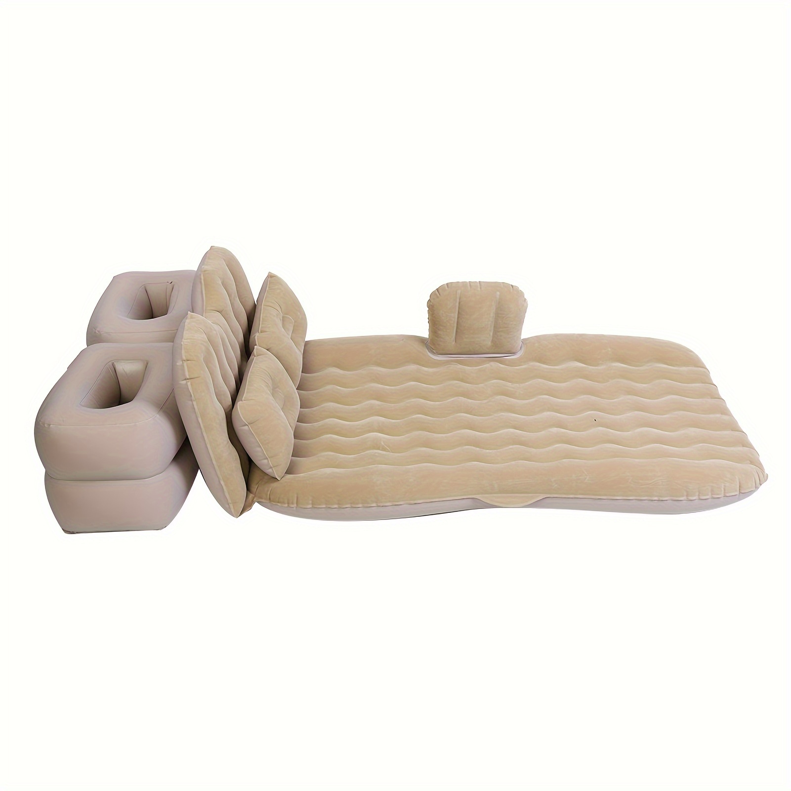 TEMU Inflatable Car Air Mattress Back Seat Bed, Car Beds Thickened Car Camping Air Mattress Bed With Air Pump, Portable Car Travel Mattress, Car Sleeping Mattress Bed For Car Universal Suv