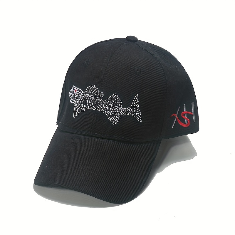 Fish Embroidery Peaked Outdoor Fishing Lovers Baseball For Men And Women, High-quality & Affordable