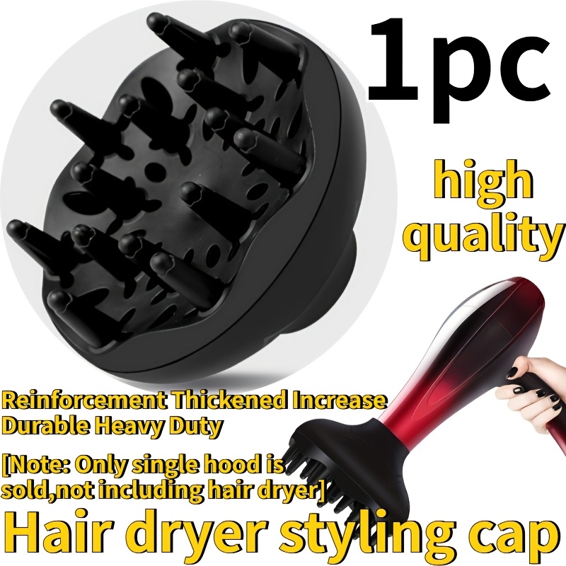 TEMU 1pc Reusable Wave Styling Nozzle, Integrated Concentrator And Diffuser, Hair Dryer Accessory, Curling Tool For Home And Salon Use, Essential For