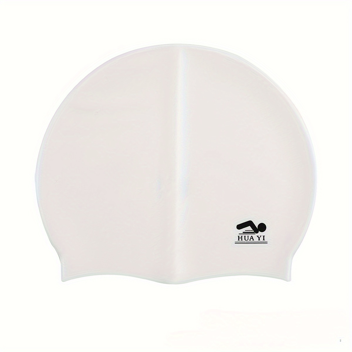 TEMU 1pc Cap, Unisex Silicone Swim Cap, Solid Color Minimalist High Elasticity