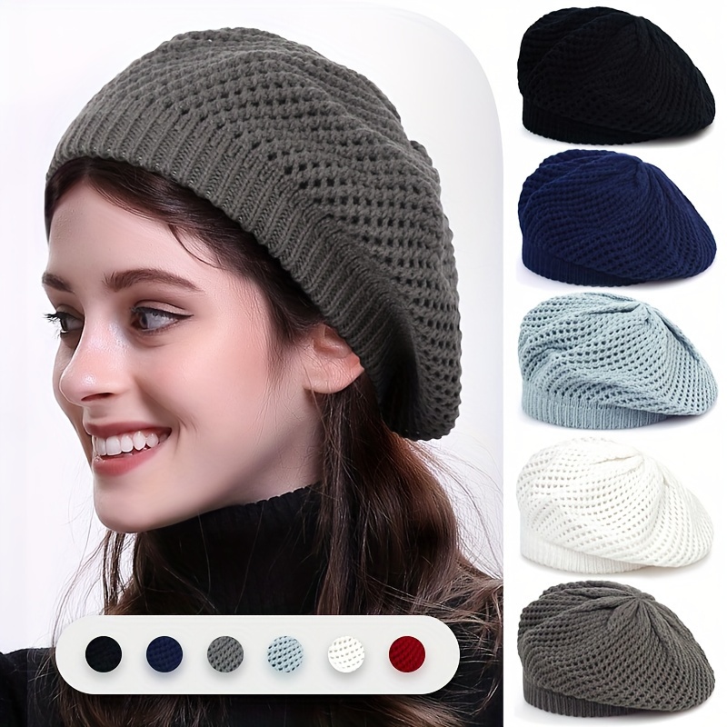 

[customer ] Chic Double-layer Knit Beret For Women - Breathable, Warm & Stylish Solid Color Hat With Multiple Colors