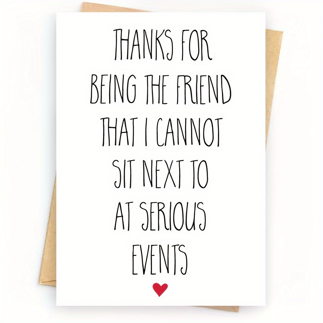 

Hilarious Birthday Card For Best Friend - Him, Her, Or - Includes Envelope - Ideal For Any