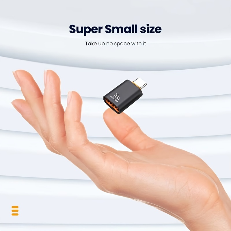 Set Of 2pcs 10A OTG USB 3.0 To Type C Adapters, Including 1*Type C Female To A Male Charging Converter And 1*USB C Male To USB 3.0 Female OTG Adapter, Suitable For Xiaomi, Laptops, Apple Watch, Electronic Devices, AirPods, And Car Use