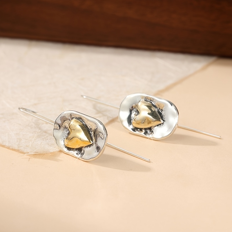Women's Heart-Shaped Earrings, Light Luxury Summer Accessories