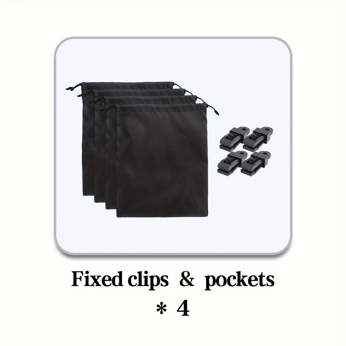 Image of New 4/8/12 Sets Of Outdoor Curtain Windproof Weights, Decorative Curtain Weights, Bags And Clips, Outdoor Curtain Windproof Weight Bags, Fixed On Outdoor Curtains, Patios, Cabins, , Gazebos