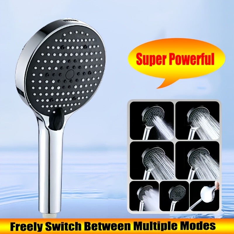 7-Function Handheld Showerhead with Protective Hose