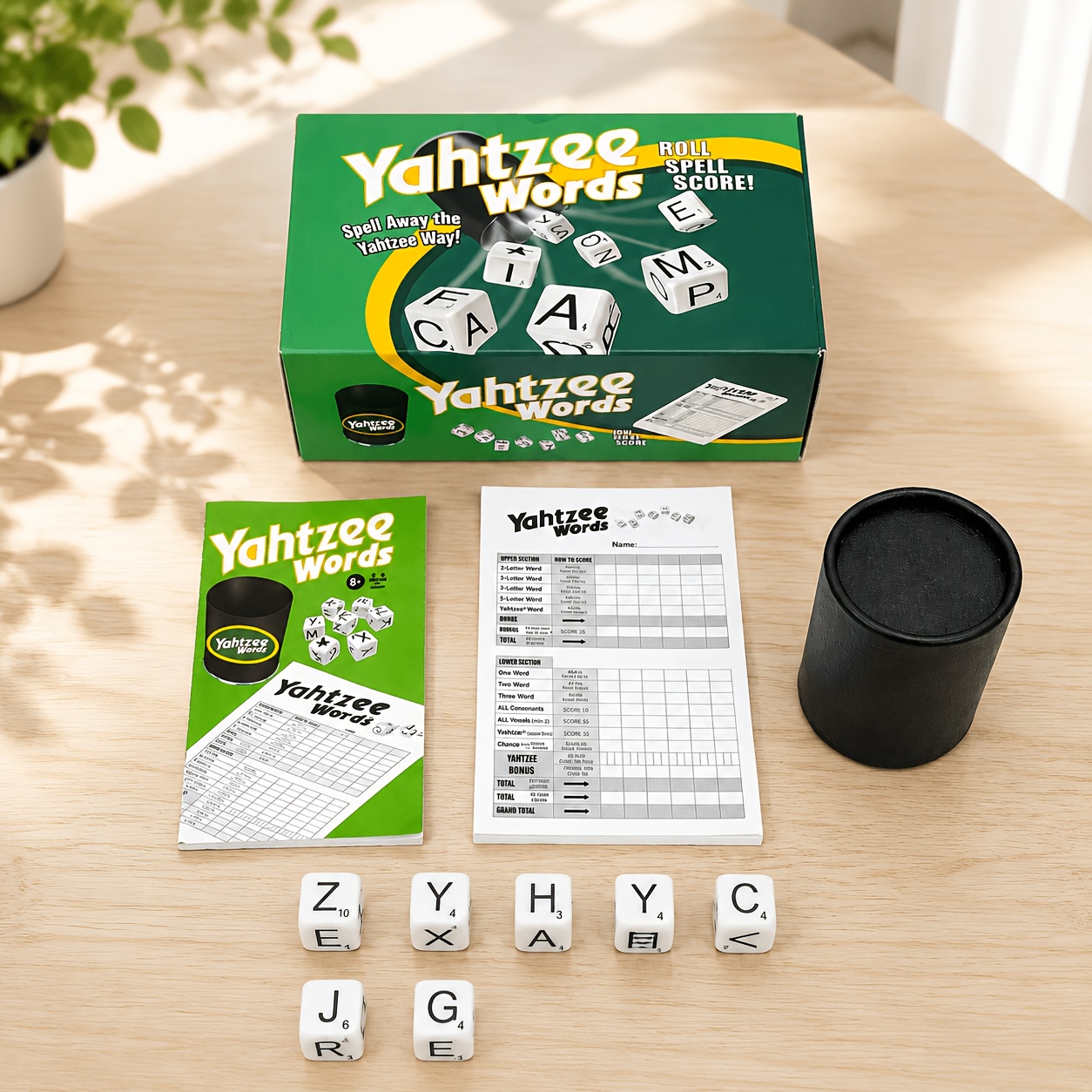 TEMU Dice Game, 7pcs Dice And 1pc Score Pad, 1pc , Suitable For 1 Or More Players, Ideal For Family Gatherings, Halloween And Christmas Parties, And