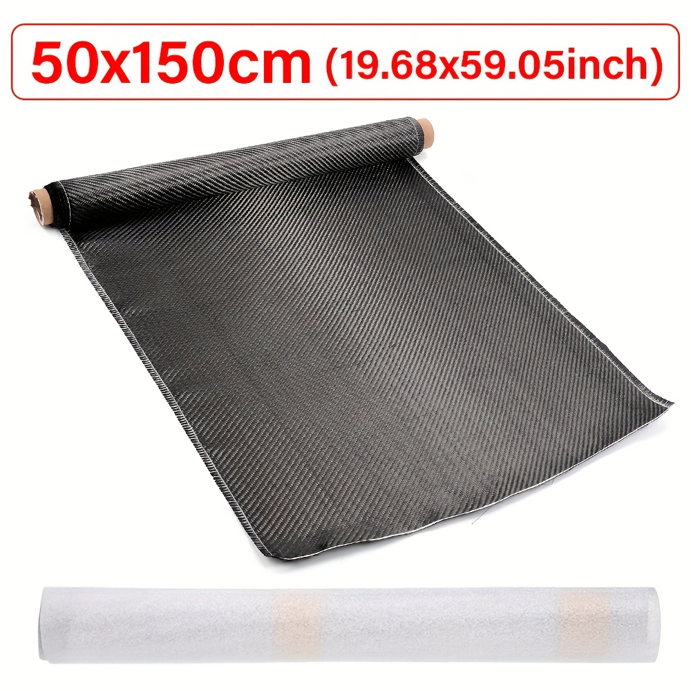 E-shop 100/150/300 cm 3K 200 g/m² 0,2 mm Dicke 50 cm breiter Kohlefaserstoff Köperbindung für DIY, gewerbliche Autoteile, Sportausrüstung