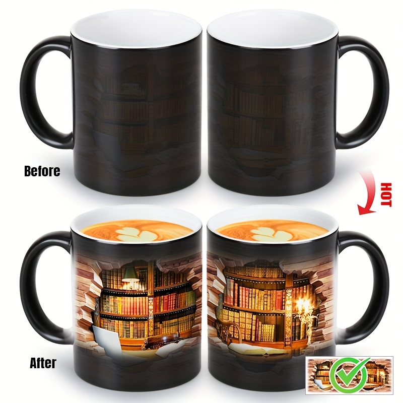  changing book lovers ceramic coffee mug 11oz reusable hand wash only with gift for reader bookworm family birthday christmas halloween hanukkah thanksgiving graduation Product details 3